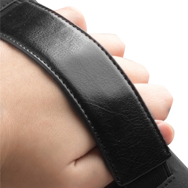 QIALINO Classic Genuine Cowhide Leather Case for iPad Air 2 - Black-3