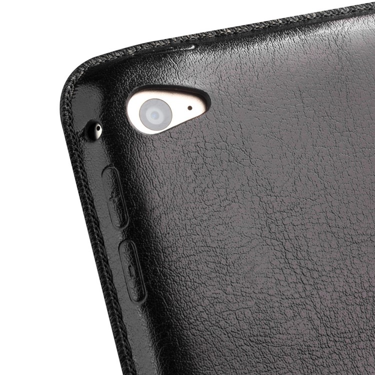 QIALINO Classic Genuine Cowhide Leather Case for iPad Air 2 - Black-4