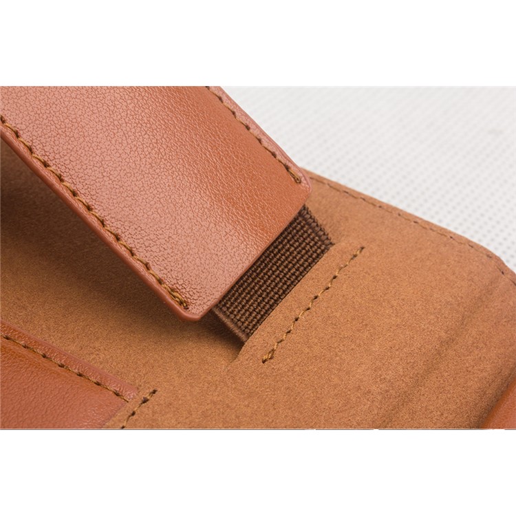 QIALINO Waxed Cowhide Leather Smart Flip Stand Case Cover for iPad Air 10.5 (2019) / Pro 10.5-inch (2017) - Brown-14