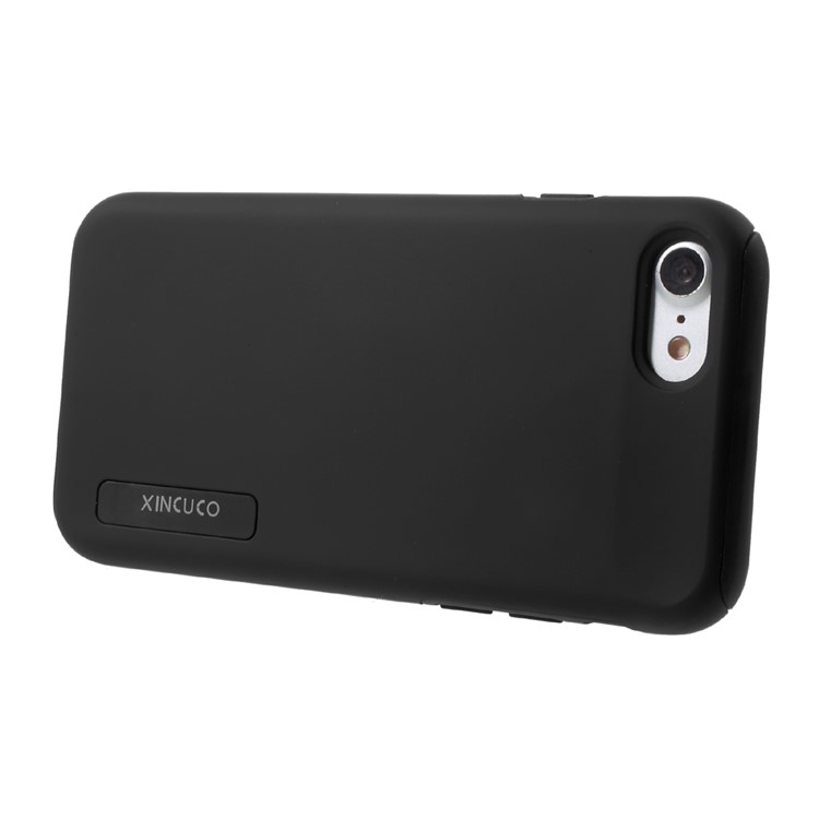 XINCUCO Hybrid Hard PC Back Plate + Soft Silicon Protection Back Case for iPhone 7 4.7 inch - Black-3
