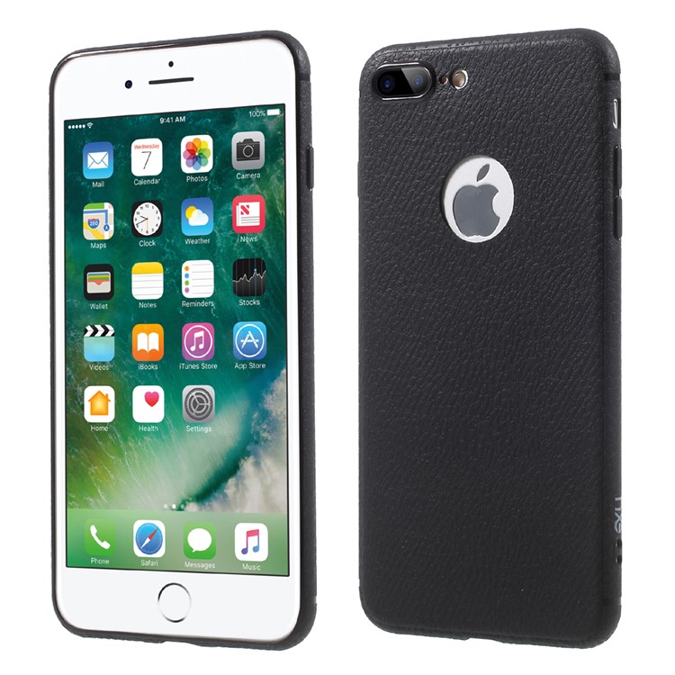 NXE for iPhone 7 Plus 5.5 inch Anti-fingerprint TPU Phone Case Accessory - Black-1