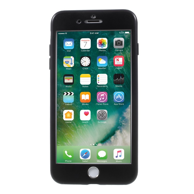 NXE 360 Degree Full Protection Chinese Red Series TPU Mobile Case for iPhone 7 Plus - Black-2