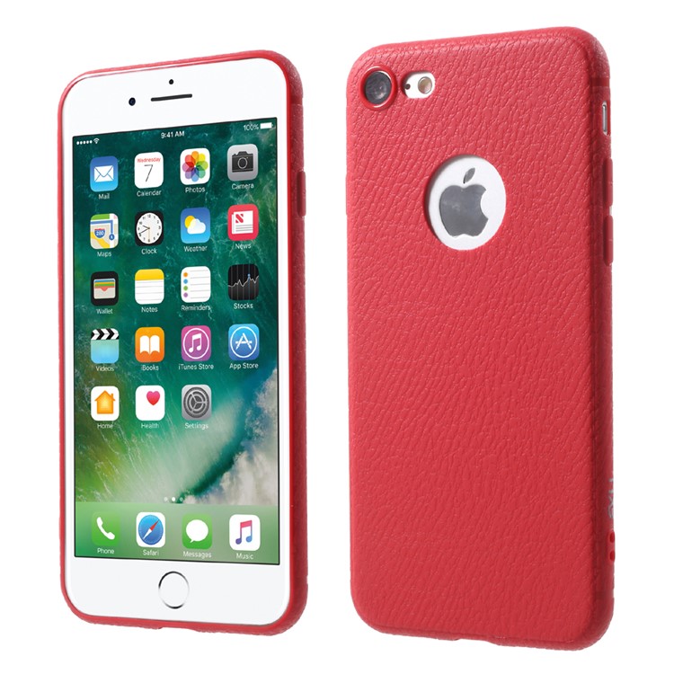NXE Anti-fingerprint Soft TPU Protection Cell Phone Case for iPhone 7 4.7 inch - Red-1