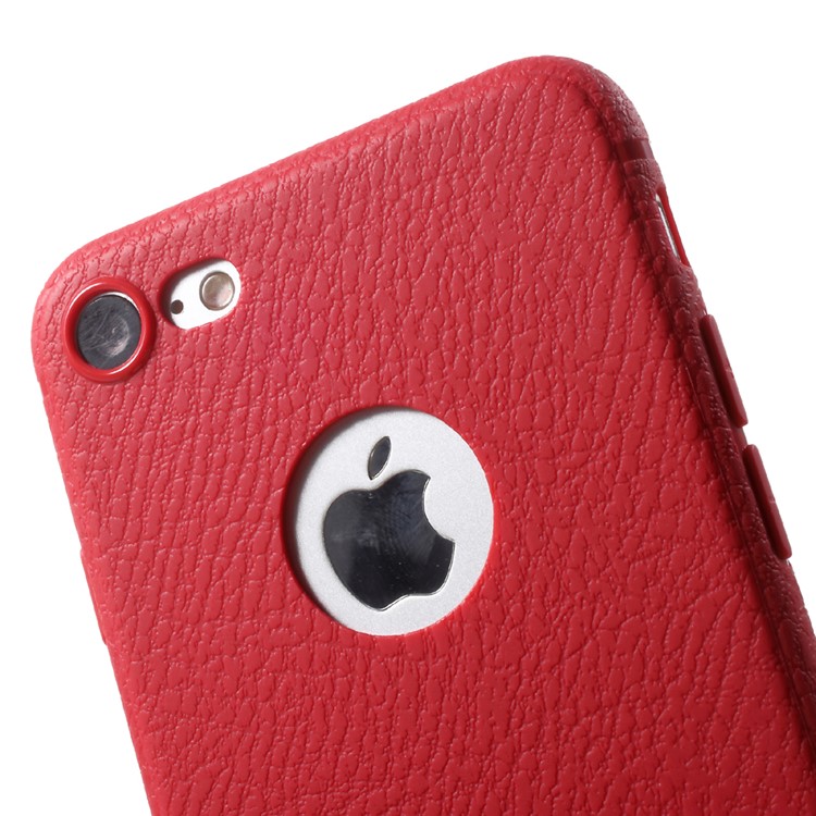 NXE Anti-fingerprint Soft TPU Protection Cell Phone Case for iPhone 7 4.7 inch - Red-4