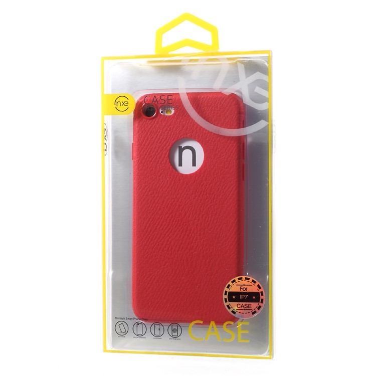 NXE Anti-fingerprint Soft TPU Protection Cell Phone Case for iPhone 7 4.7 inch - Red-6