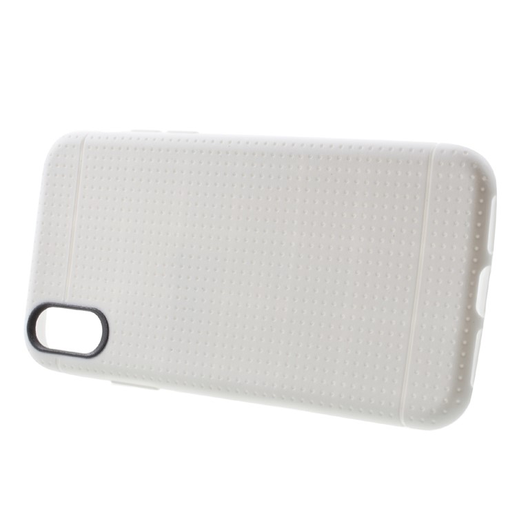 Dots Design TPU Shell for iPhone XS / X 5.8 inch - White-2