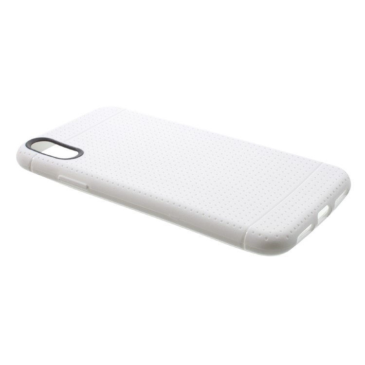 Dots Design TPU Shell for iPhone XS / X 5.8 inch - White-3