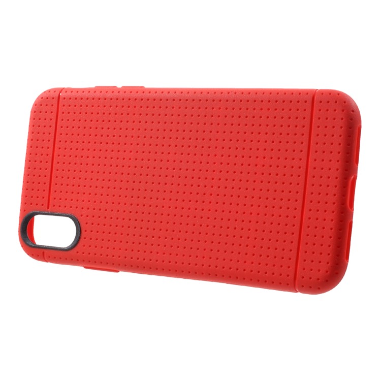 Dots Design TPU Case for iPhone XS / X 5.8 inch - Red-2