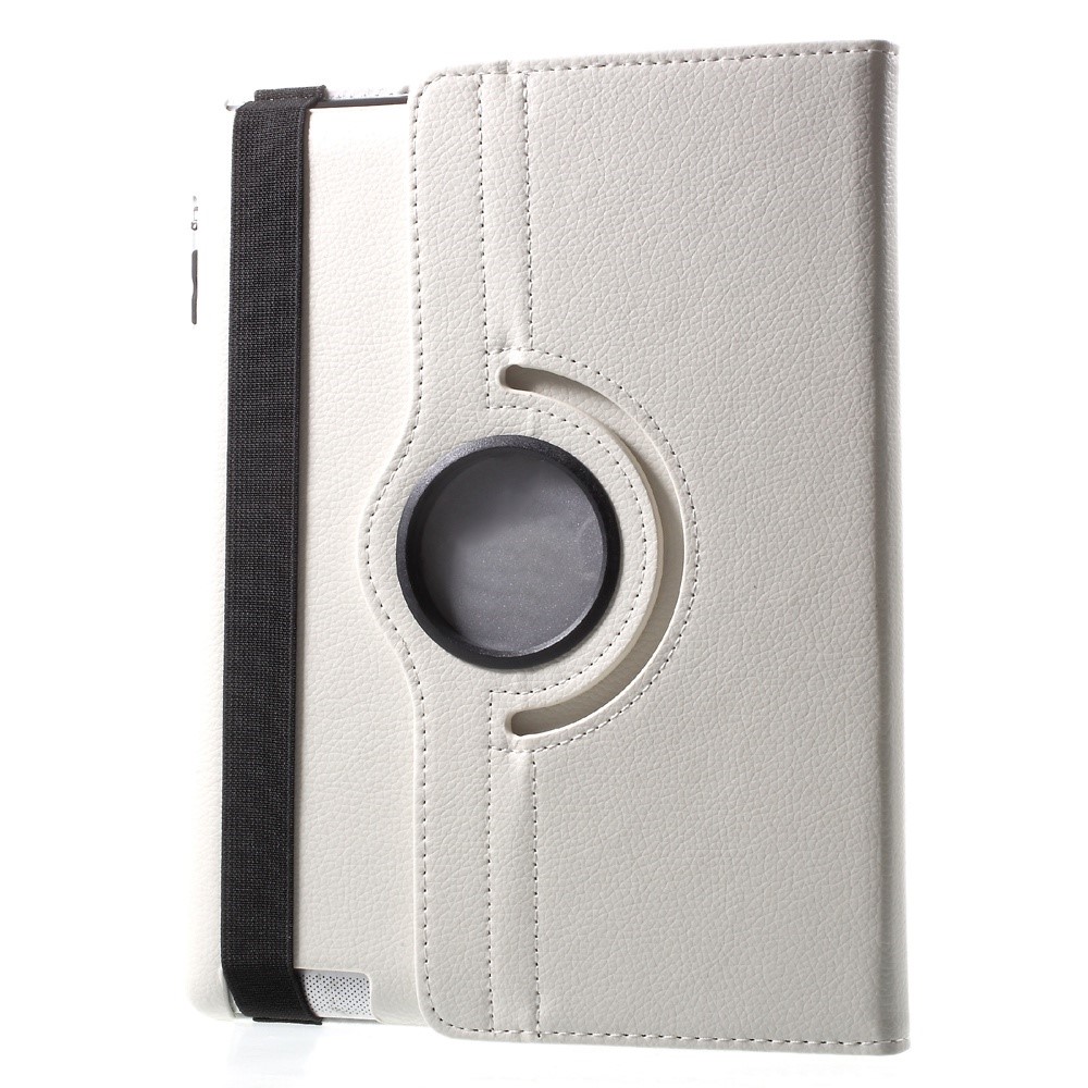 360 Degree Rotation Stand Litchi Grain Leather Protective Case for iPad 4/3/2 - White-7