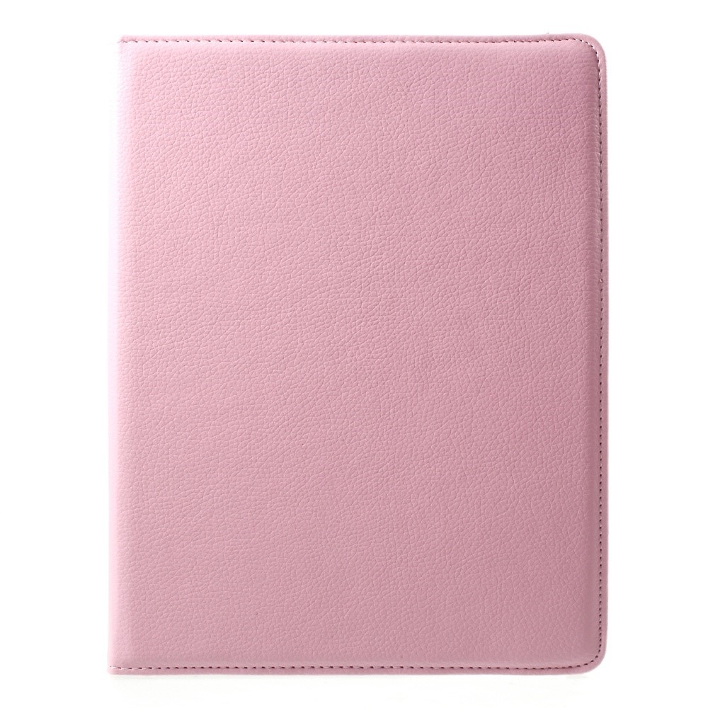 Litchi Skin PU Couro de 360 ​​graus de 360 ​​graus Case de Fólio Com Faixa Elástica Para Ipad 4/3/2 - Rosa-7