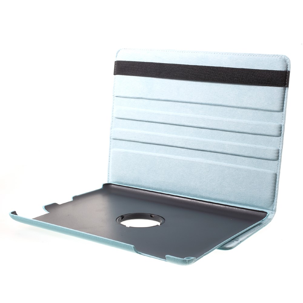 Elastic Band 360 Degree Swivel Stand Leather Protective Shell for iPad 4/3/2 - Baby Blue-5