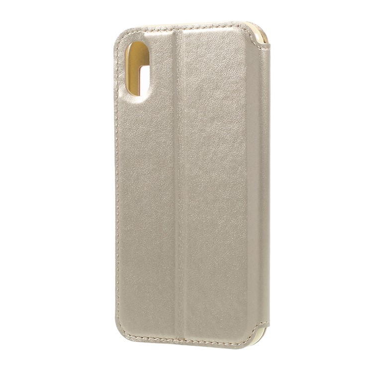 ROAR Noble View Flip Leather Stand Case for iPhone XS / X 5.8 inch - Champagne-2