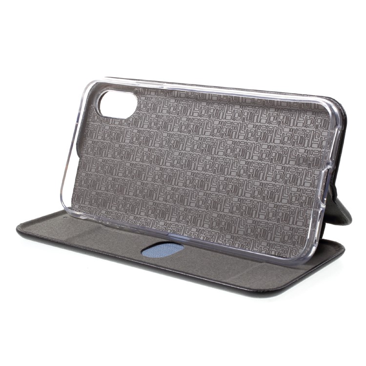 Auto-absorbed Leather Card Holder Phone Case for iPhone 8 - Black-4