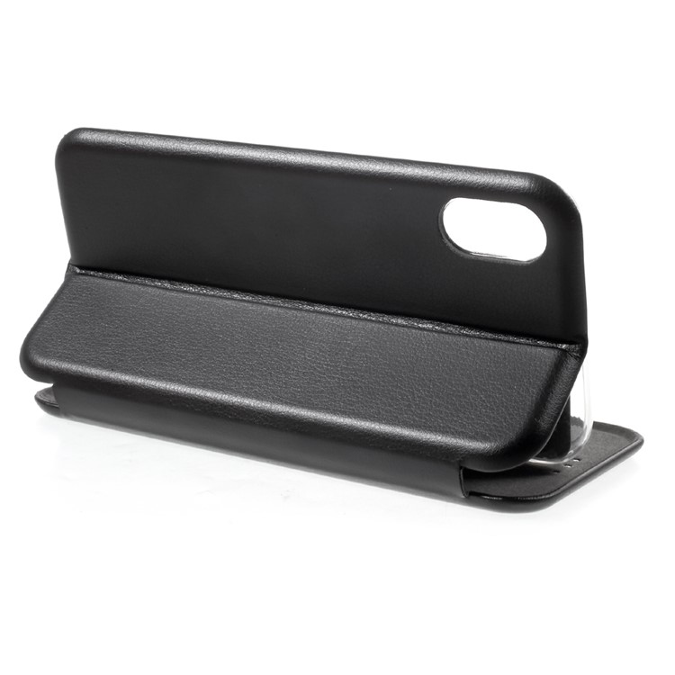 Auto-absorbed Leather Card Holder Phone Case for iPhone 8 - Black-5
