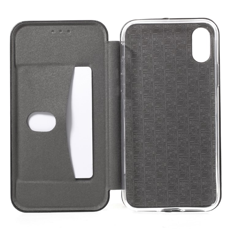 Auto-absorbed Leather Card Holder Phone Case for iPhone 8 - Black-6