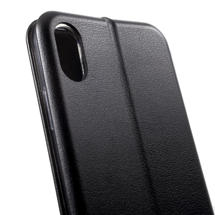 Auto-absorbed Leather Card Holder Phone Case for iPhone 8 - Black-7