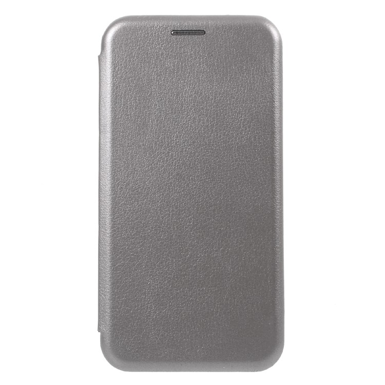 

Auto-absorbed Leather Mobile Cover with Card Holder for iPhone X 5.8 inch - Grey