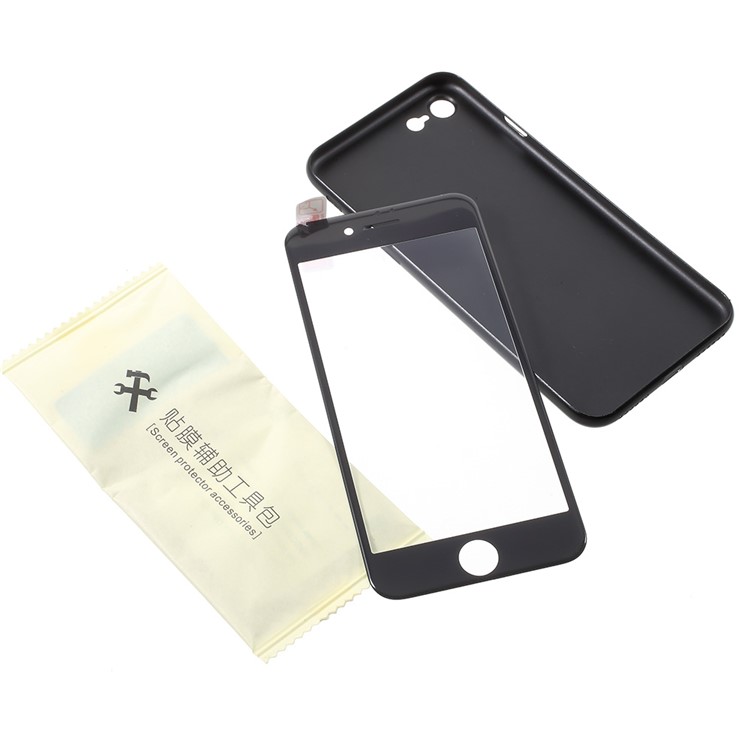 COBLUE Rubberized Super Slim PC Protection Back Case + Screen Protector Film for iPhone 7 4.7 inch - Black-4