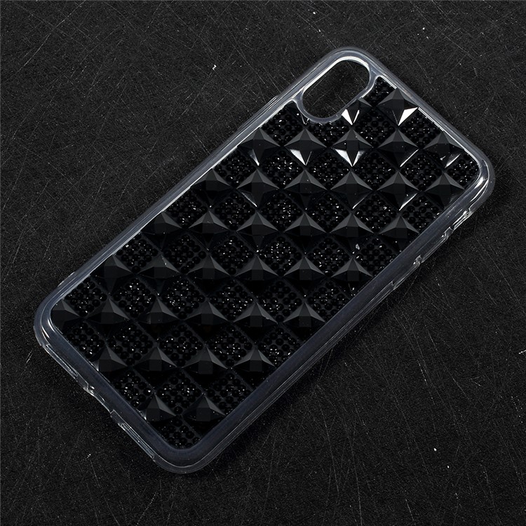 Diamond Pattern Gel Crystals TPU Case for iPhone 8 - Black-2