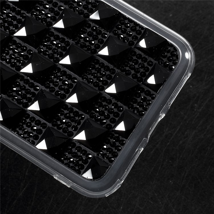 Diamond Pattern Gel Crystals TPU Case for iPhone 8 - Black-6