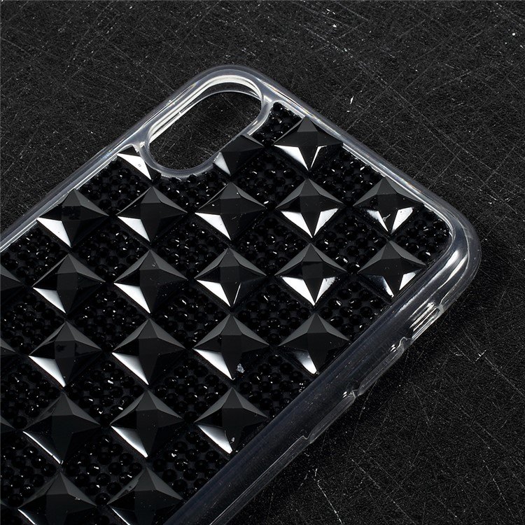 Diamond Pattern Gel Crystals TPU Case for iPhone 8 - Black-7