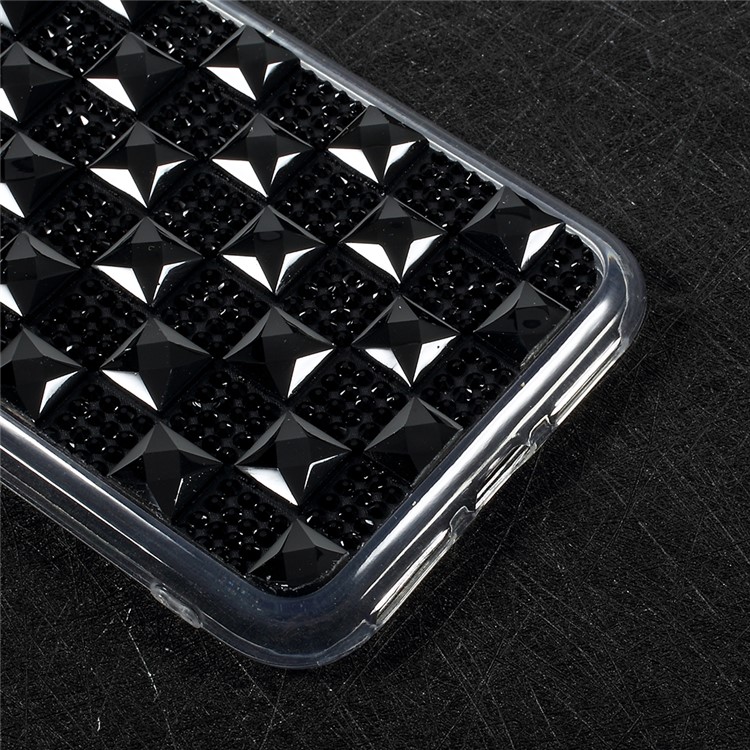 Diamond Pattern Gel Crystals TPU Case for iPhone 8 - Black-8