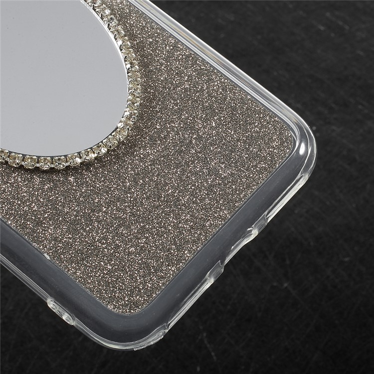 Gradient Color Bling Diamonte Mirror TPU Case for iPhone 8 - Grey-8