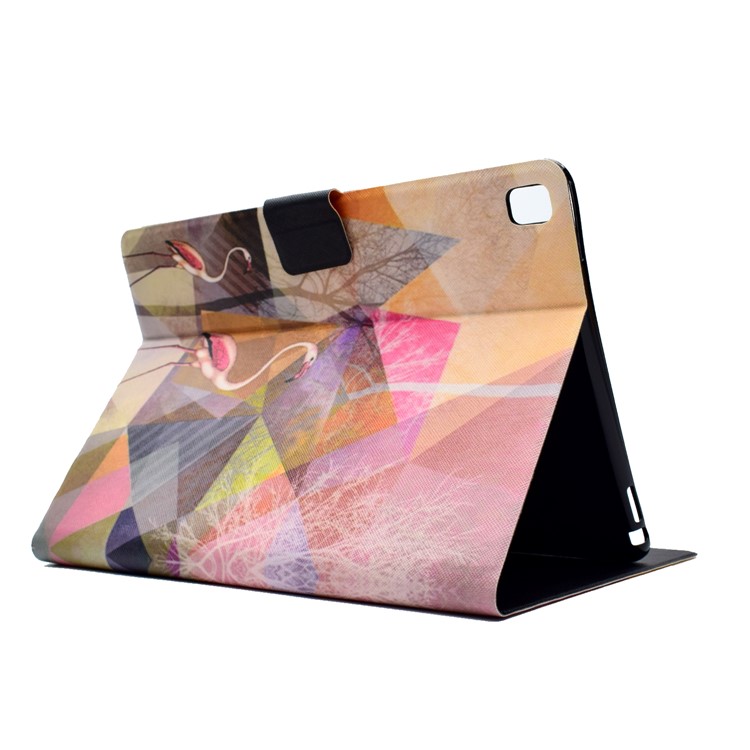 Auto-wake/sleep Patterned PU Leather Card Slot Stand Protective Shell for iPad Pro 9.7 - Flamingo-4