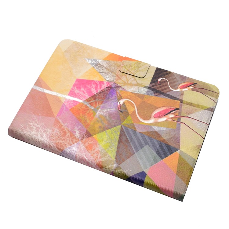 Auto-wake/sleep Patterned PU Leather Card Slot Stand Protective Shell for iPad Pro 9.7 - Flamingo-8
