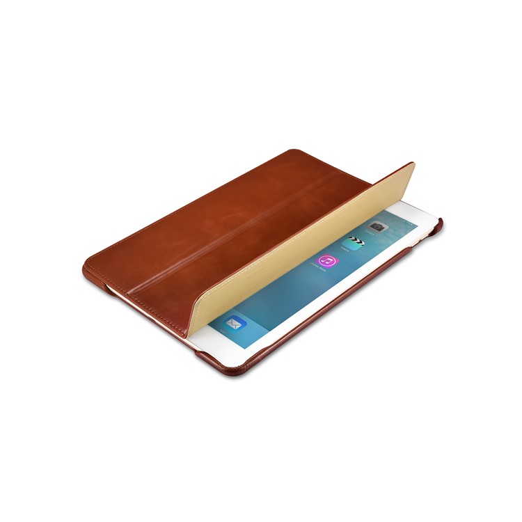 ICARER Awaken Genuine Leather Tri-fold Stand Shell for iPad Air 10.5 (2019) / Pro 10.5 (2017) - Brown-13