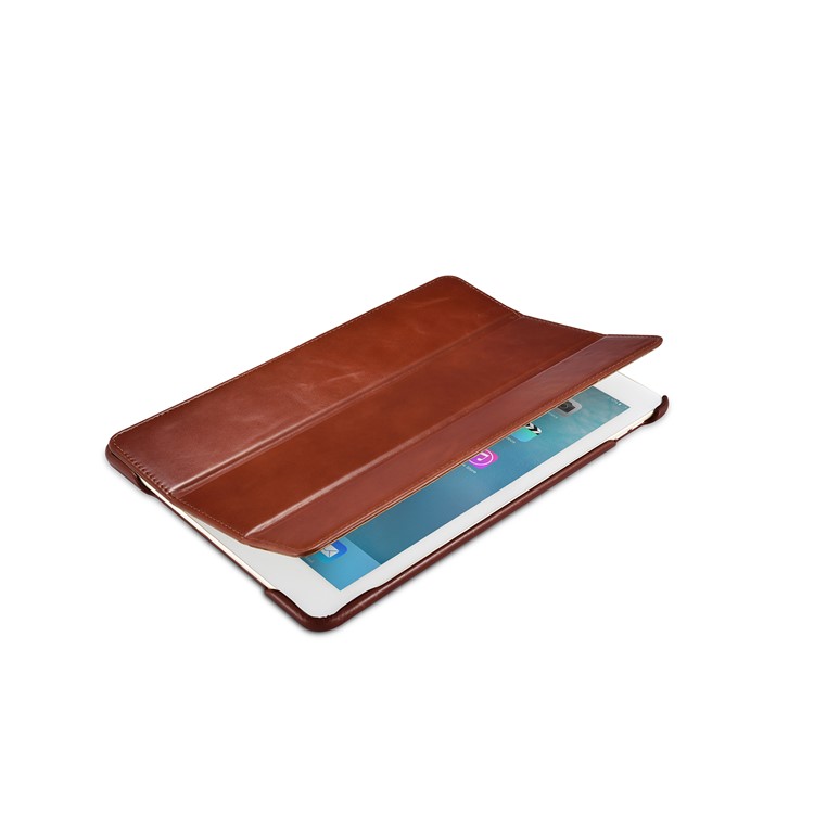 ICARER Awaken Genuine Leather Tri-fold Stand Shell for iPad Air 10.5 (2019) / Pro 10.5 (2017) - Brown-14