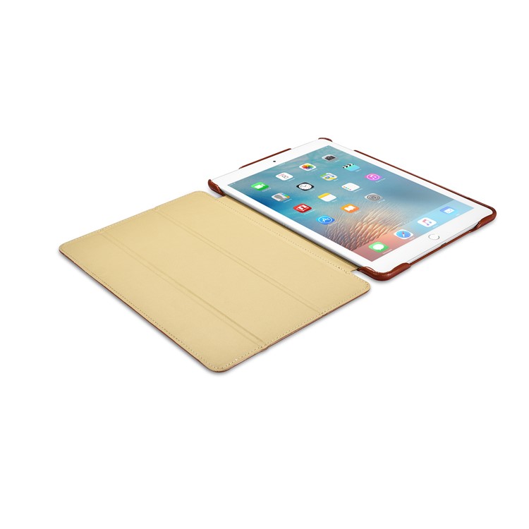 ICARER Awaken Genuine Leather Tri-fold Stand Shell for iPad Air 10.5 (2019) / Pro 10.5 (2017) - Brown-6