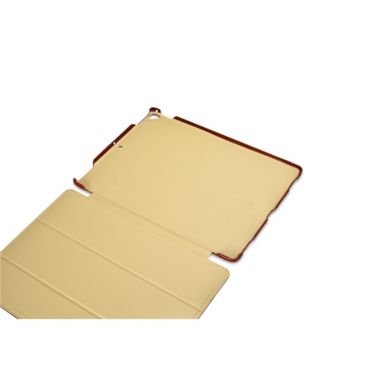 ICARER Awaken Genuine Leather Tri-fold Stand Shell for iPad Pro 12.9 (2017) - Brown-8