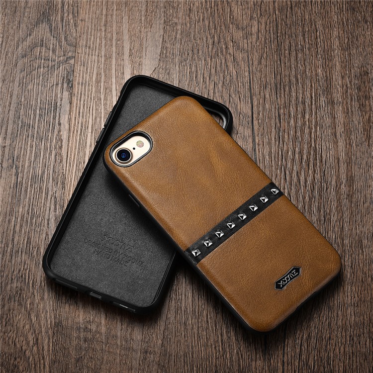 XOOMZ Rivet Decorated PU Leather Back Casing for iPhone 7 - Black-2