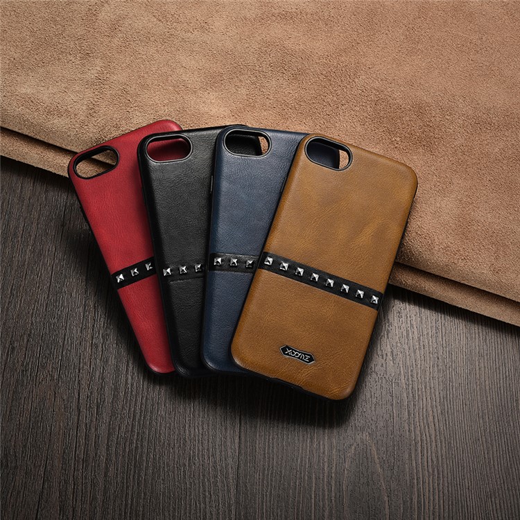 XOOMZ Rivet Decorated PU Leather Back Casing for iPhone 7 - Black-3