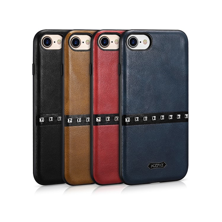 XOOMZ Rivet Decorated PU Leather Back Casing for iPhone 7 - Black-4