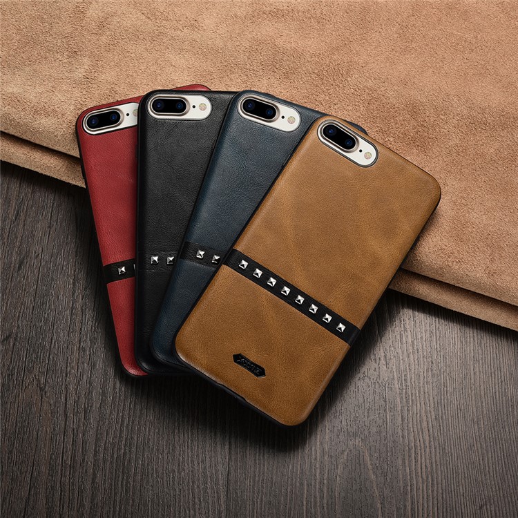 XOOMZ Rivet Decorated PU Leather Back Casing for iPhone 7 Plus - Black-2