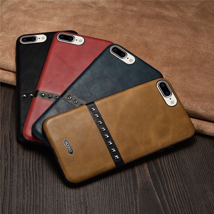 XOOMZ Rivet Decorated PU Leather Back Casing for iPhone 7 Plus - Black-3