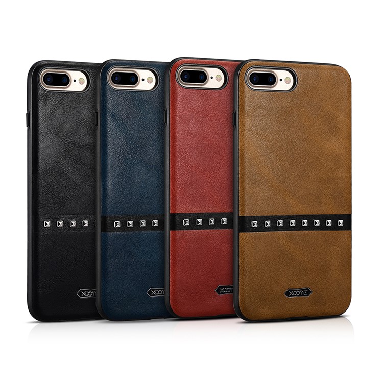 XOOMZ Rivet Decorated PU Leather Back Casing for iPhone 7 Plus - Black-4
