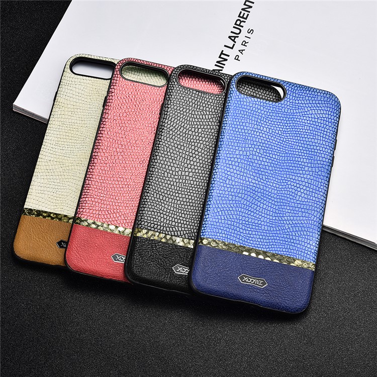 XOOMZ Snake Texture Glitter PU Leather Back Casing for iPhone 7 Plus - Black-4