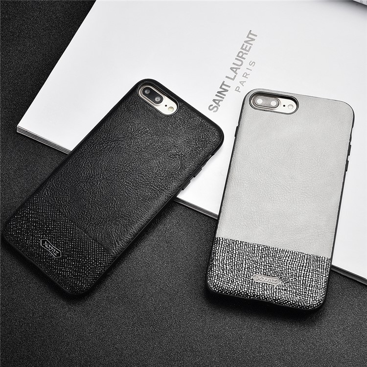 XOOMZ Glitter PU Leather Back Casing for iPhone 7 Plus - Black-2