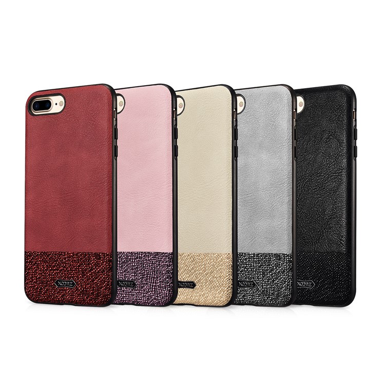 XOOMZ Glitter PU Leather Back Casing for iPhone 7 Plus - Black-3