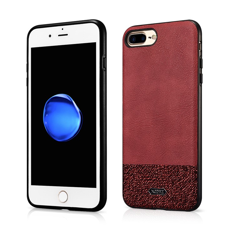 

XOOMZ Glitter PU Leather Cover for iPhone 8 Plus / 7 Plus 5.5 inch - Red