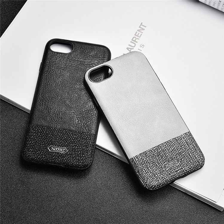 XOOMZ Glitter PU Leather Back Casing for iPhone 7 - Black-2