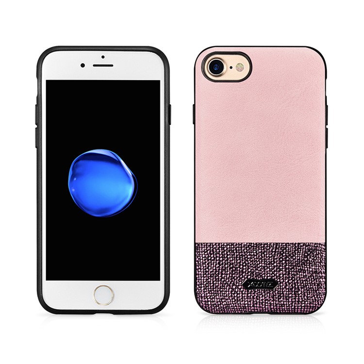XOOMZ Glitter PU Leather Mobile Phone Casing for iPhone 8 / 7 4.7 inch - Pink-2