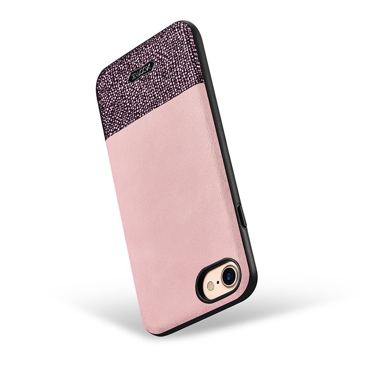 XOOMZ Glitter PU Leather Mobile Phone Casing for iPhone 8 / 7 4.7 inch - Pink-3