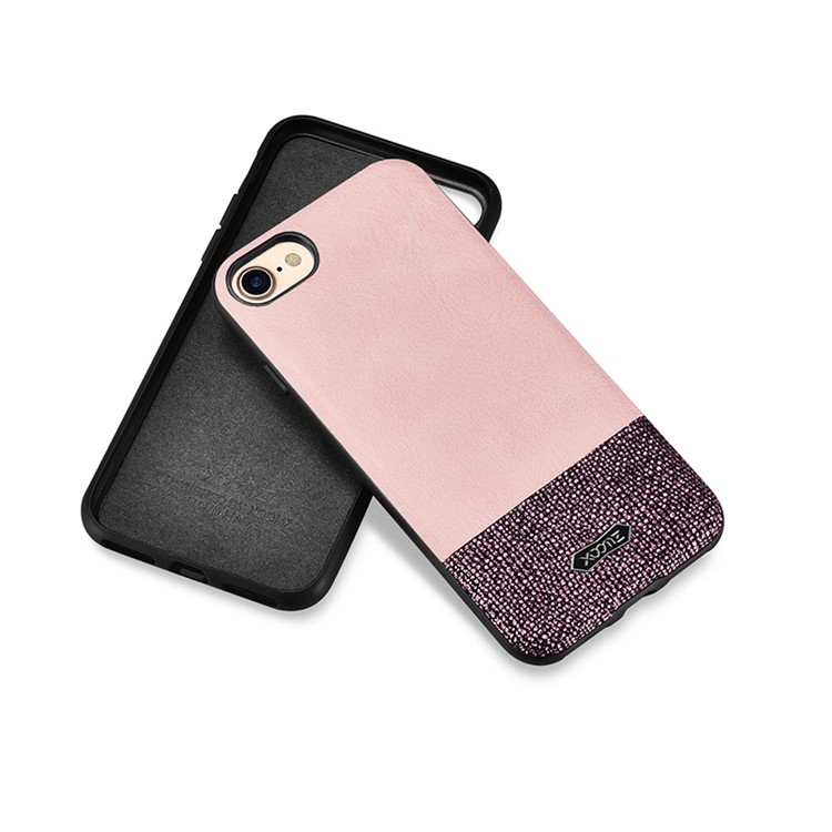XOOMZ Glitter PU Leather Mobile Phone Casing for iPhone 8 / 7 4.7 inch - Pink-9