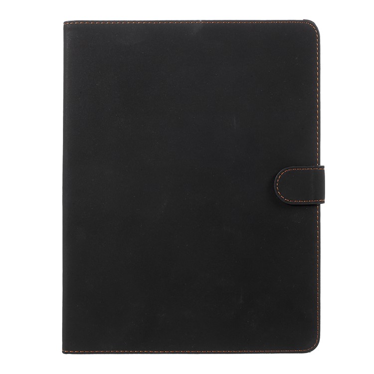 Retro Matte PU Leather Tablet Case with Stand for iPad 4 3 2 - Black-2