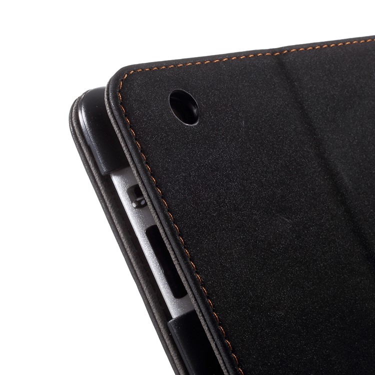Retro Matte PU Leather Tablet Case with Stand for iPad 4 3 2 - Black-8