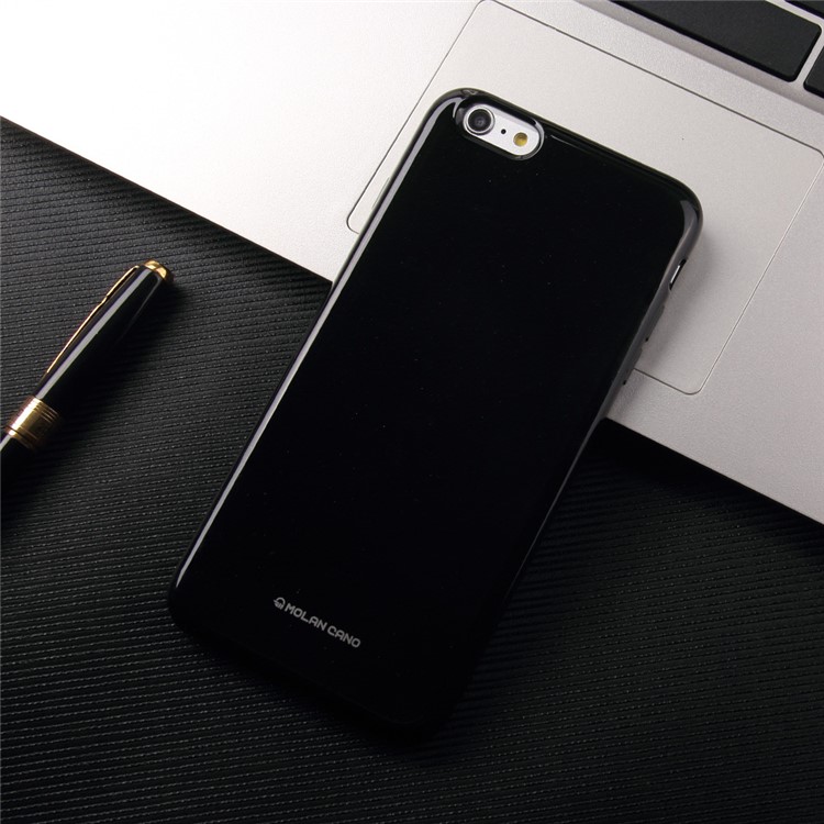 MOLAN CANO for iPhone 6/6s 4.7-inch Glitter Powder TPU Shell - Black-1